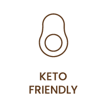 Keto-venlig logo med avocado ikon