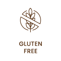 Glutenfri symbol med et kryds over et kornaks