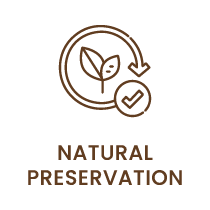 Naturlig konservering symbol med blade og cirkulær pil